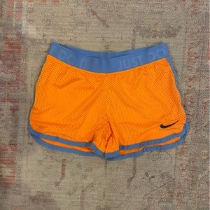 Women’s Mesh Nike Orange Athletic Running Shorts, XS